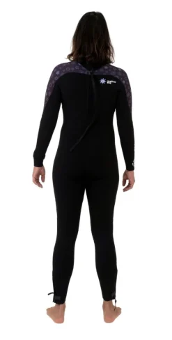 Combinaison de longe-côte double zip 4/3 mm femme Noir/Astral Sun ANFIBI by MELLOW SEA