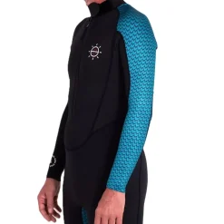 Combinaison de longe-côte double zip 3/2 mm homme gris/vert ANFIBI by MELLOW SEA
