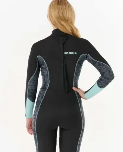 Combinaison de surf femme DAWN PATROL warmth 4/3 mm zip dorsal mint RIP CURL