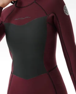 Combinaison de surf femme DAWN PATROL warmth 3/2 mm back zip prune RIP CURL