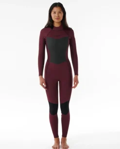 Combinaison de surf femme DAWN PATROL warmth 3/2 mm back zip prune RIP CURL