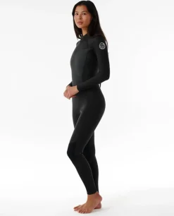 Combinaison de surf femme DAWN PATROL WARMTH 3/2 mm zip dorsal noir RIP CURL