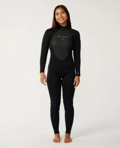 Combinaison de surf femme TRAD 3/2 mm zip poitrine noir RIP CURL