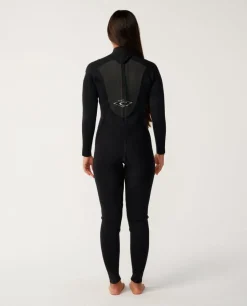 Combinaison de surf femme TRAD 3/2 mm zip poitrine noir RIP CURL
