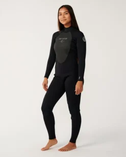Combinaison de surf femme TRAD 3/2 mm zip poitrine noir RIP CURL