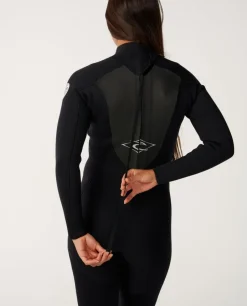 Combinaison de surf femme TRAD 3/2 mm zip poitrine noir RIP CURL