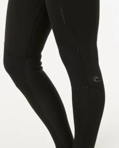 Combinaison de surf femme DAWN PATROL WARMTH 3/2 mm zip poitrine noir RIP CURL