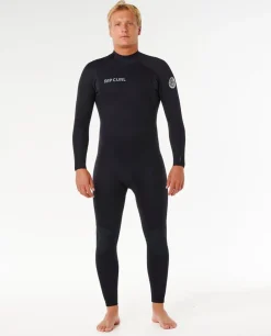 Combinaison de surf homme TRAD 3/2 mm zip poitrine noir RIP CURL
