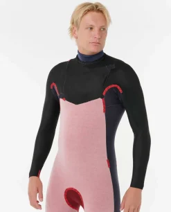 Combinaison de surf homme DAWN PATROL warmth 4/3 mm zip poitrine noir RIP CURL