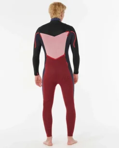 Combinaison de surf homme DAWN PATROL warmth 4/3 mm zip poitrine noir RIP CURL