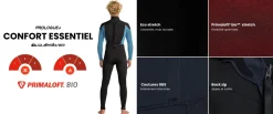 Combinaison de surf homme PROLOGUE+ GBS 4/3 mm zip dorsal noir QUIKSILVER