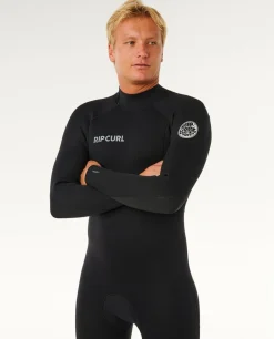 Combinaison de surf homme TRAD 4/3 mm zip dorsal noir RIP CURL