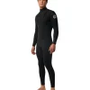 Combinaison de surf homme DAWN PATROL WARMTH 3/2 mm zip poitrine noir RIP CURL