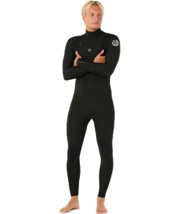 Combinaison de surf homme DAWN PATROL WARMTH 3/2 mm zip poitrine noir RIP CURL