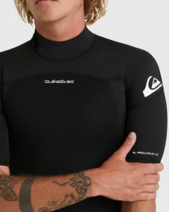 Combinaison de surf shorty manches courtes homme PROLOGUE noir 2/2 mm QUIKSILVER