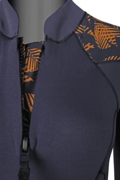 Combinaison longe côte intégrale femme double Zip 4/3 mm leaf palm OCEAN STEP