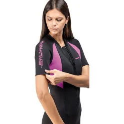 Combinaison shorty femme AQUATIC zip frontal 2 mm SALVIMAR