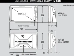 COMBINE HELIX12 G4N MSI+ SONDE TA - HUMMINBIRD