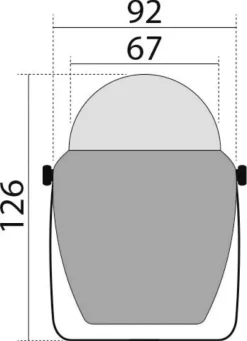 Compas Finder 2"5/8 avec étrier blanc/bleu - RIVIERA