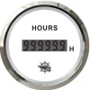 Compte-heures numérique blanc/polie