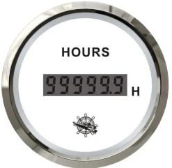 Compte-heures numérique blanc/polie