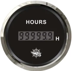 Compte-heures numérique blanc/polie