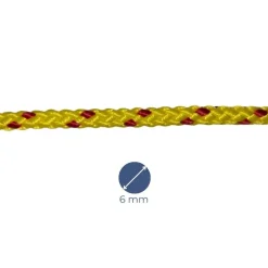 CORDAGE DE SÉCURITÉ FLOTTANT - jaune / fil rouge - MEYER-SANSBOEUF