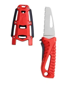 COUTEAU SAUVETAGE OFFSHORE RESCUE LAME FIXE ROUGE - WICHARD
