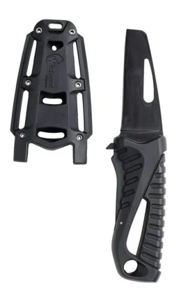 COUTEAU SAUVETAGE OFFSHORE RESCUE LAME FIXE NOIR - WICHARD
