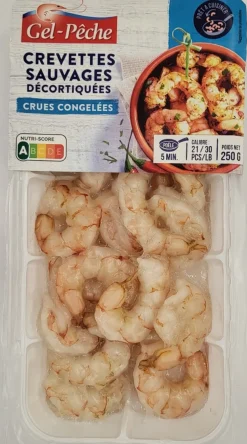 CREVETTES CRUES DECORTIQUÉES SAUVAGES ARGENTINE 300G 13/20P