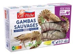 CREVETTES SAUVAGES CRUES 20/24 PIECES 400GR