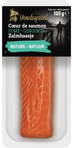 CŒUR DE SAUMON FUMÉ NATURE 100 G