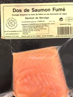 DOS DE SAUMON FUME BIO 200G