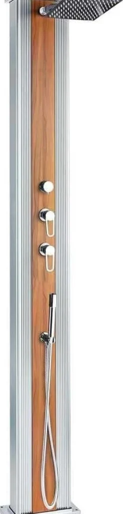 Douche hybride dada 37 l - gris/habillage bois + rince pieds