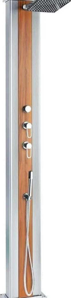 Douche hybride dada 37 l - gris/habillage bois + rince pieds