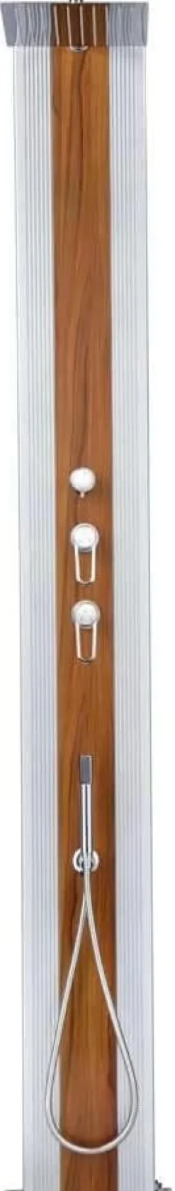 Douche hybride dada 37 l - gris/habillage bois + rince pieds