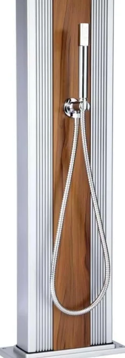 Douche hybride dada 37 l - gris/habillage bois + rince pieds