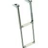 Echelle télescop. standard inox noir 4 marches