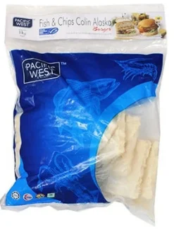 FISH & CHIPS BURGER COLIN 1KG PACIFIC WEST FOODS