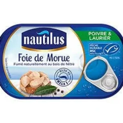 FOIE DE MORUE FUME POIVRE MSC 120G NAUTILUS