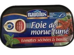 FOIE DE MORUE FUME TOMATES SEC MSC 120G NAUTILUS