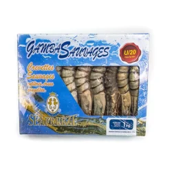 GAMBAS CRUES SAUVAGES 20 P 1KG