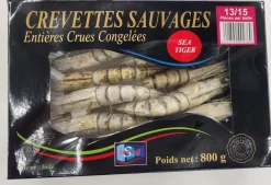 GAMBAS CRUES SAUVAGES 13/15 P 800G CABESTO