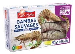 GAMBAS CRUES SAUVAGES 16/20 PIECES 400 GR