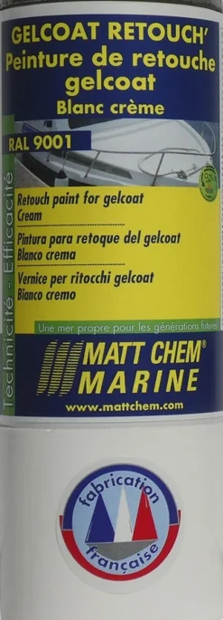 GEL COAT RETOUCH - Peinture de retouche pour gelcoat - aérosol de 150 ml blanc pur 9010