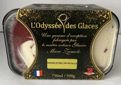 GLACE ARTISANALE MADELEINE MYRTILLE 750ML