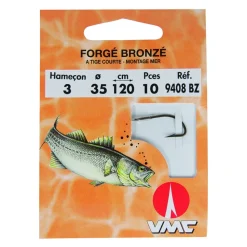 HAMEÇONS MONTÉS VMC FORGÉ BRONZÉ TIGE COURTE 9408BZ