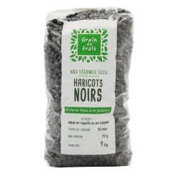 HARICOTS NOIR 1KG GRAIN DE FRAIS GRAIN DE FRAIS