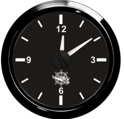 Horloge au quartz noir/polie