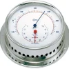 Hygro-thermométer Sky inox poli/blanc - BARIGO